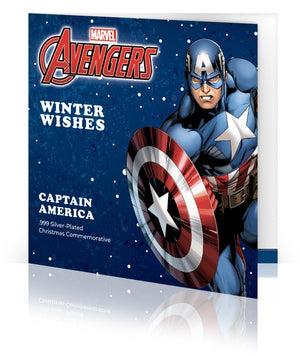 Marvel - Winter Wishes. Moneda Capitán América + Blister