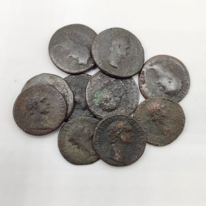 Original Ancient Coin of The Roman Empire - Domitian, Tyrant, Cruel and Paranoid. AE As