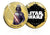 Star Wars Trilogía Original Episodios IV - VI - Darth Vader - Moneda / Medalla conmemorativa acuñada con baño en Oro 24 quilates y coloreada a 4 colores - 44mm