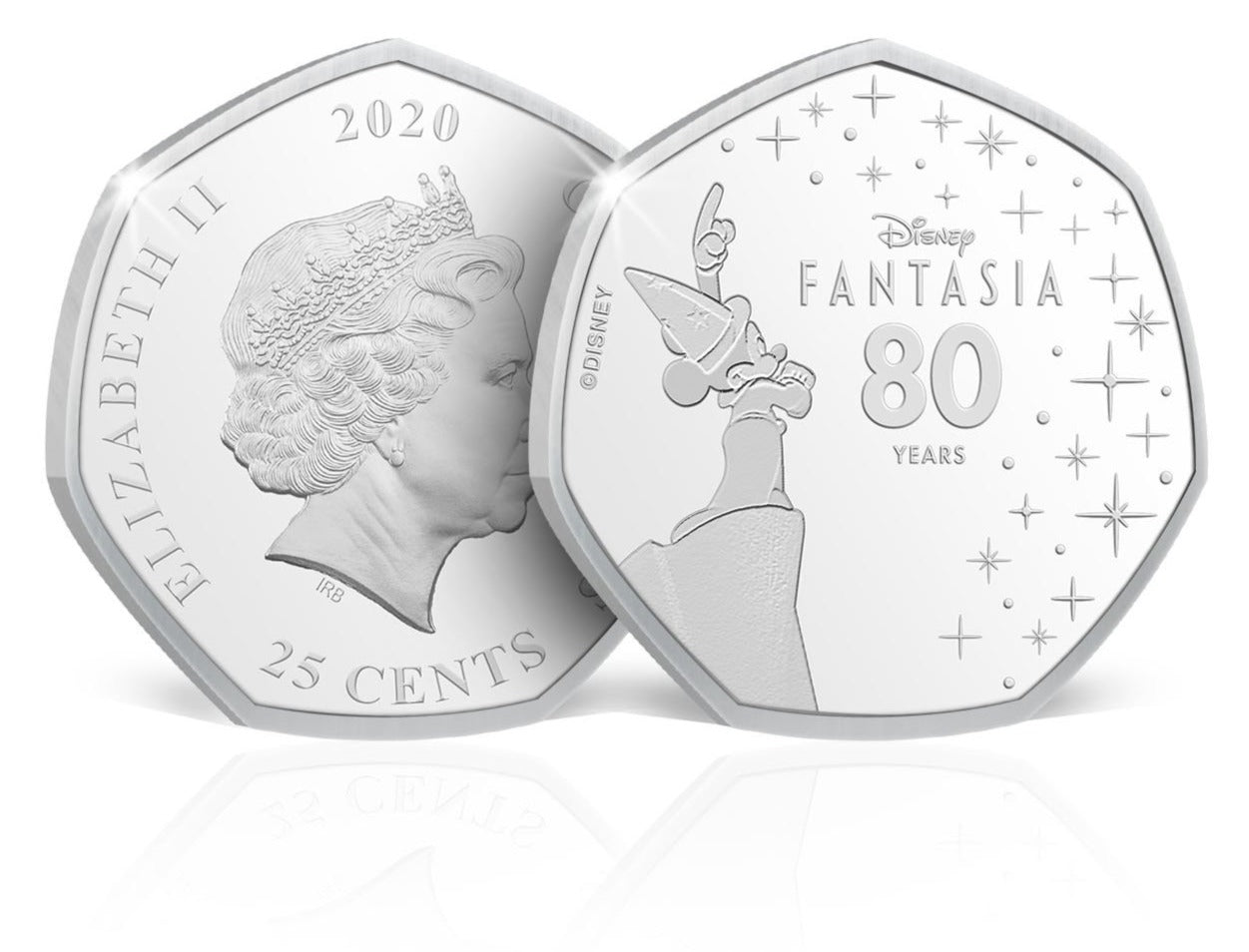Moneda conmemorativa del 80 Aniversario de Fantasia, presentadas en un bonito Blister de Coleccionista. Edición limitada.