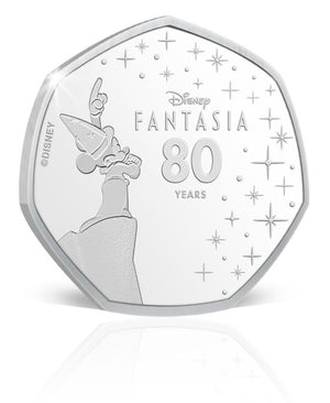 Moneda conmemorativa del 80 Aniversario de Fantasia, presentadas en un bonito Blister de Coleccionista. Edición limitada.