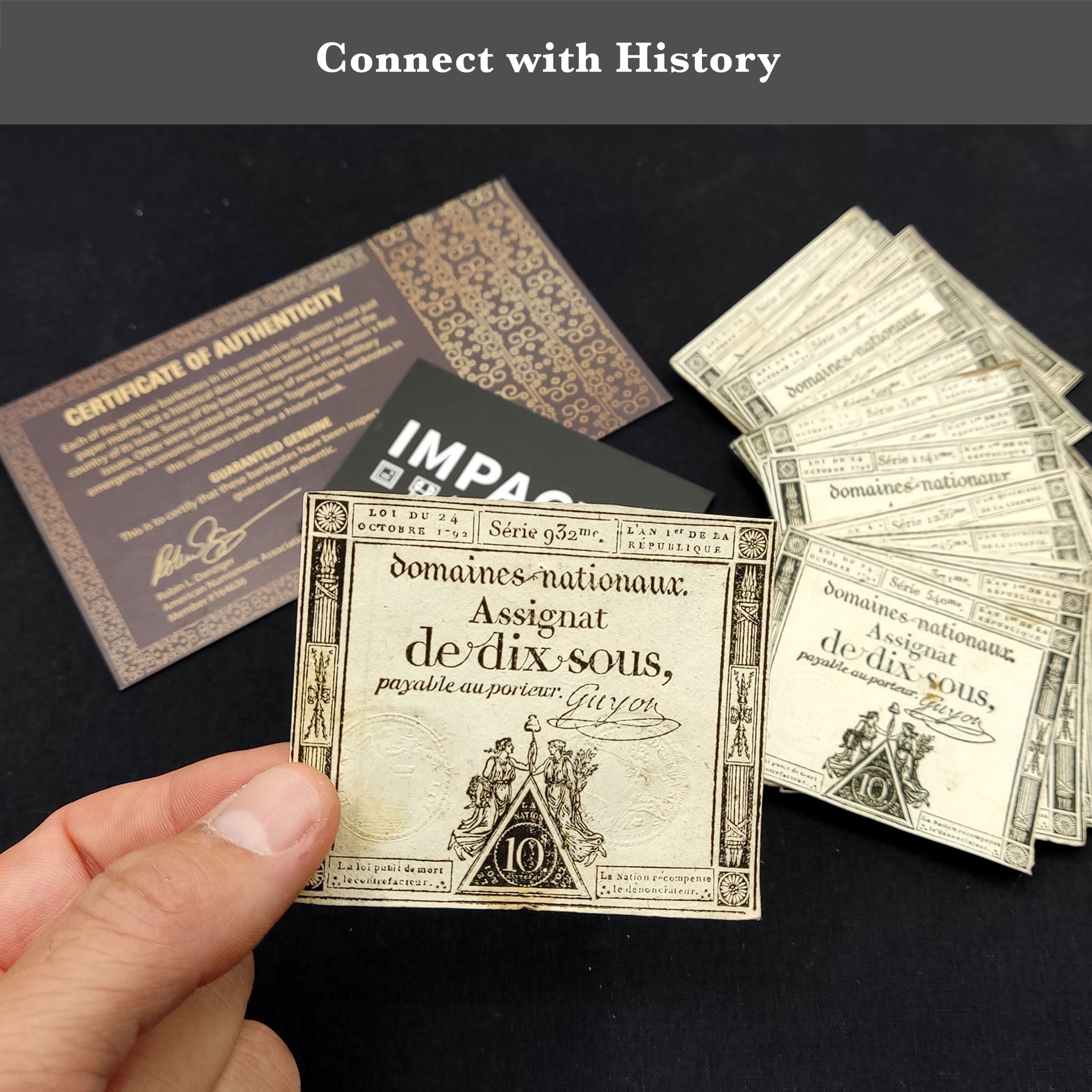 Authentic World Banknotes - French Revolution Money 1792