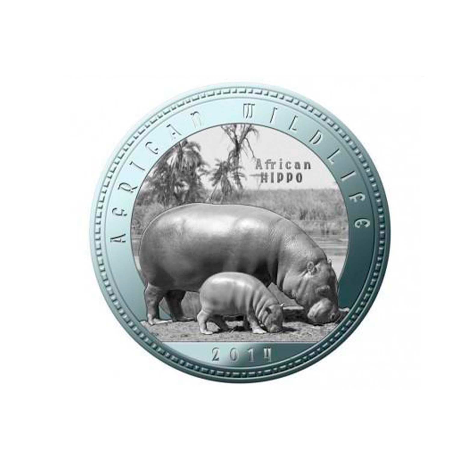 Zambia - 1000 Kwacha 2014. Hippo