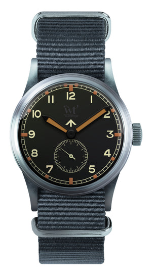 WW2 Military Watch - Vintage Arrow RAF, with Nylon Strap, 40 mm Zinc Alloy Case and Mechanical-Hand. Mens Watches for Ever.