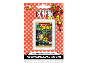 Marvel Comics Iron Man, Lingote bañado en Oro 24 Quilates - 'Moon Wars' #112