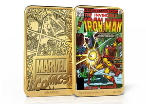 Marvel Comics Iron Man, Lingote bañado en Oro 24 Quilates - 'Moon Wars' #112
