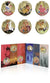 Disney Colección Completa de Clásicos 01 - 6 Monedas / Medallas conmemorativas acuñadas con baño en Oro 24 quilates y coloreadas a 4 colores - 44mm
