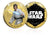 Star Wars Trilogía Original Episodios IV - VI - Luke Skywalker - Moneda / Medalla conmemorativa acuñada con baño en Oro 24 quilates y coloreada a 4 colores - 44mm