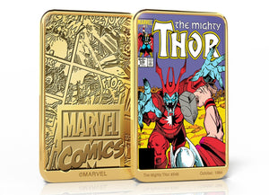 Marvel Comics Thor, Lingote bañado en Oro 24 Quilates - 'The Dark And The Light' #348