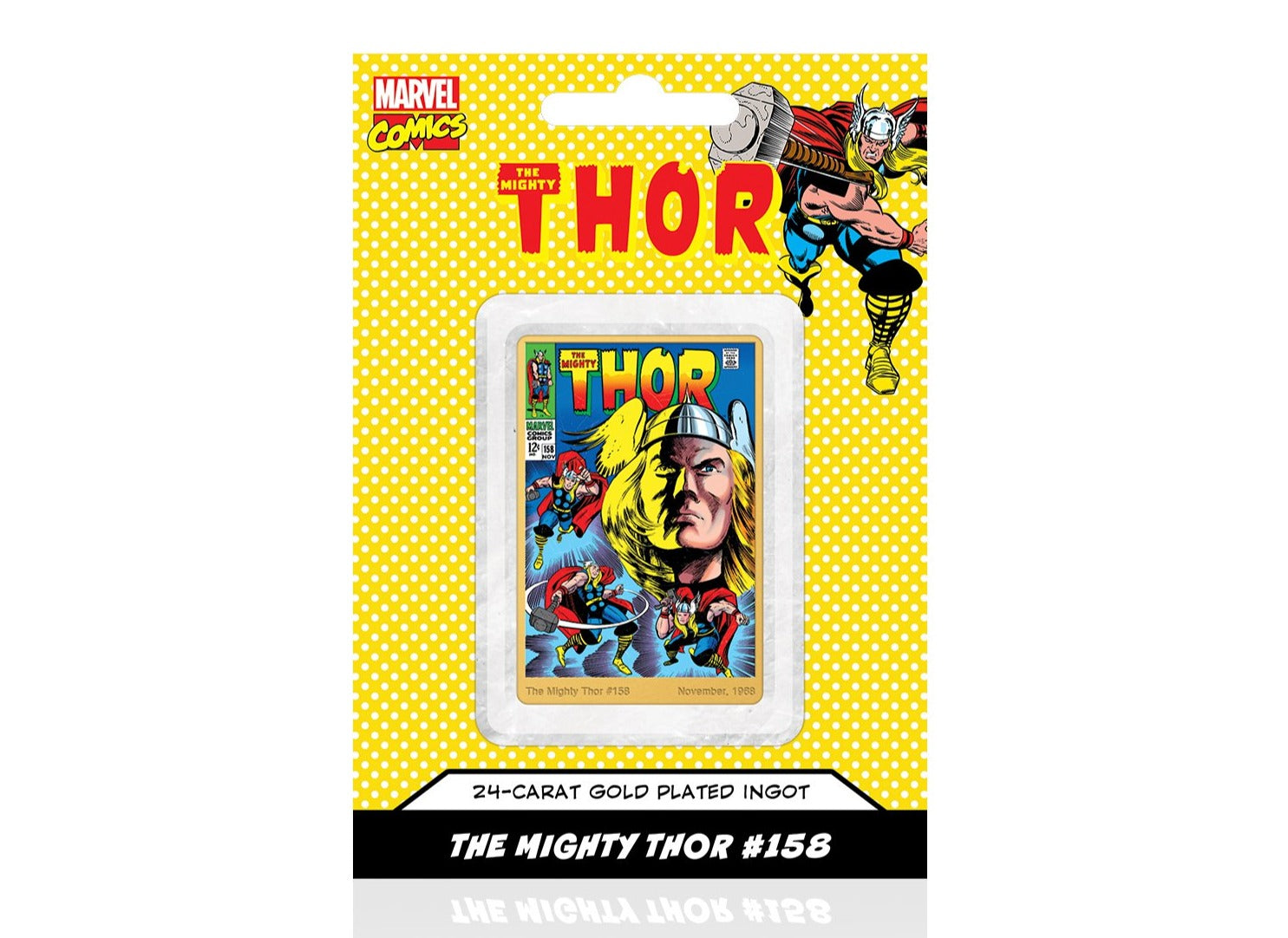 Marvel Comics Thor, Lingote bañado en Oro 24 Quilates - 'The Way It Was' #158