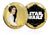 Star Wars Trilogía Original Episodios IV - VI - Princess Leia - Moneda / Medalla conmemorativa acuñada con baño en Oro 24 quilates y coloreada a 4 colores - 44mm
