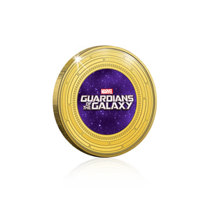 Marvel Guardianes de la Galaxia - Rocket - Moneda / Medalla conmemorativa acuñada con baño en Oro 24 quilates y coloreada a 4 colores - 44mm