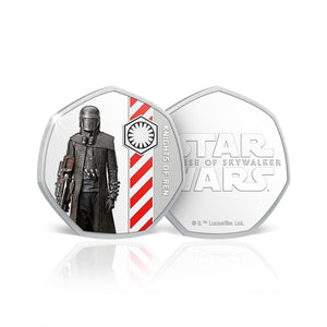 Star Wars El ascenso de Skywalker - Lado Oscuro de la Fuerza - 8 Monedas / Medallas Heptagonales 50p, con baño en Plata .999
