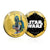 Star Wars Colección Completa Triología Original Episodios IV-VI - 12 Monedas / Medallas con baño en Oro 24 quilates y coloreadas a 4 colores - 44mm
