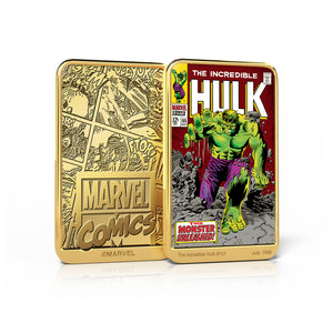 Marvel Comics Colección Completa El Increible Hulk, 6 Lingotes bañados en Oro 24 Quilates