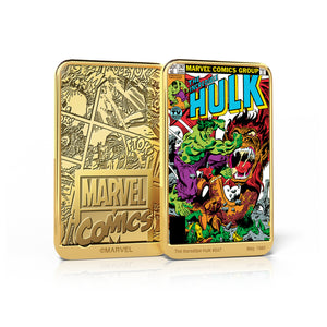 Marvel Comics Colección Completa El Increible Hulk, 6 Lingotes bañados en Oro 24 Quilates