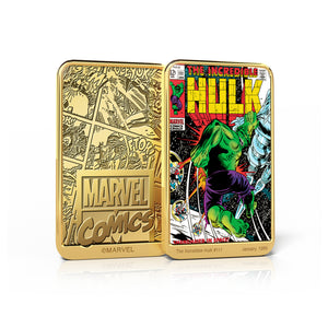 Marvel Comics Colección Completa El Increible Hulk, 6 Lingotes bañados en Oro 24 Quilates