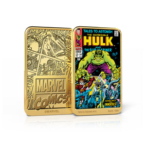 Marvel Comics Colección Completa El Increible Hulk, 6 Lingotes bañados en Oro 24 Quilates