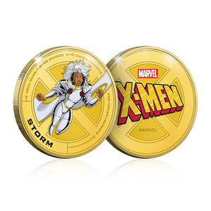Marvel Colección Completa X-Men - 12 Monedas / Medallas conmemorativas acuñadas con baño en Oro 24 quilates y coloreadas a 4 colores - 44mm