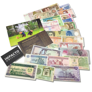 World Paper Money - 25 Banknotes from Asia