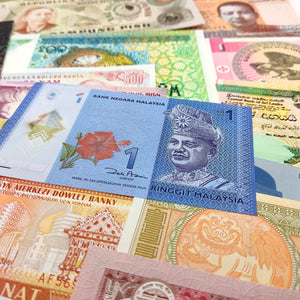 World Paper Money - 25 Banknotes from Asia