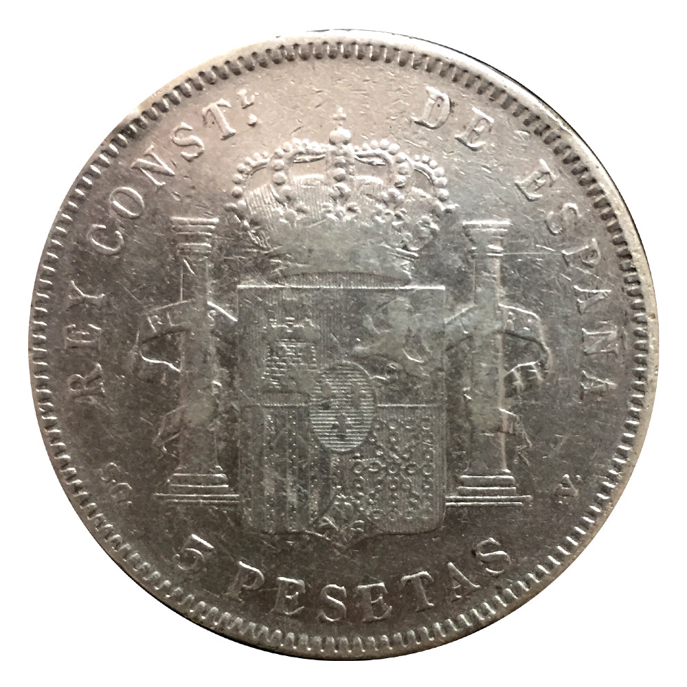 The Silver Duros - 5 Pesetas 1896/99. Alfonso XIII "The Cadet"
