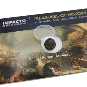 The Bronze Age of the Lower Roman Empire. Authentic coin of the period