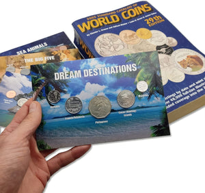 Dream Destinations. Blister of 5 Authentic Coins
