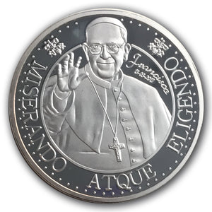 Pope Francisco Medal. Silver plated ,999