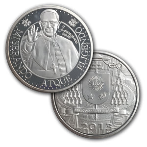 Pope Francisco Medal. Silver plated ,999