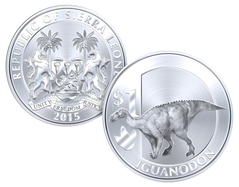 Sierra Leona - 1 dollar 2015 Dinosaurs. Iguanodon