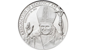 Cook Islands - 5 dollars 2013. Resignation of Benedict XVI
