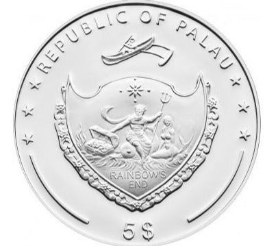 Palau, 5 dollars 2012. My lovely bear. Silver