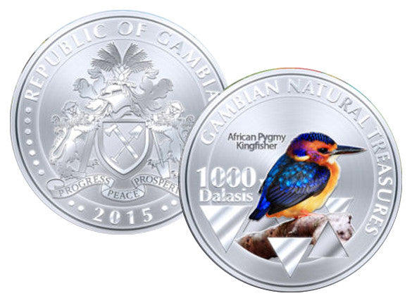 Gambia - 1000 Dalasis 2015. Kingfisher