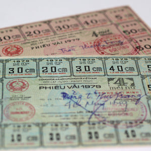 Authentic World Currency - Ration Card Vietnam 1979